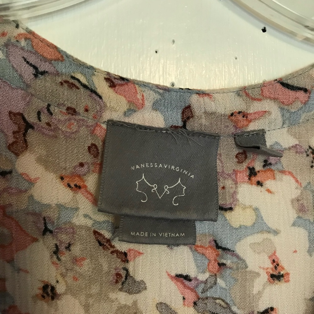 Anthropologie Ladder lace tunic top